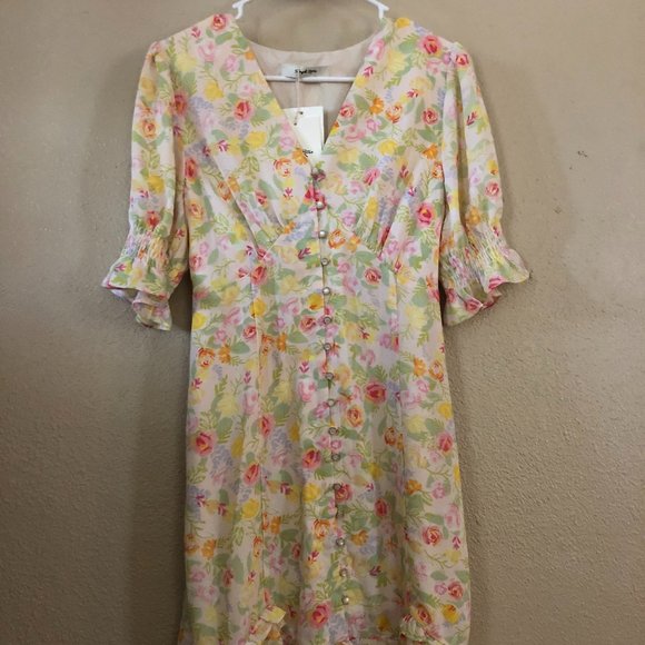 Simple Retro Dresses & Skirts - Midi Vintage Floral Dress